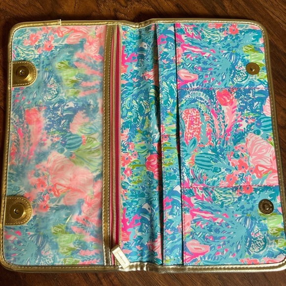 Lilly Pulitzer Travel Organizer fished my wish print vacation beach summer - Picture 2 of 4